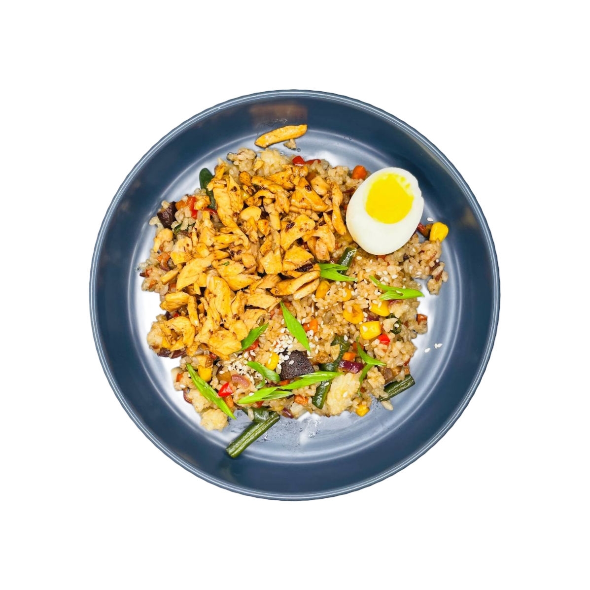 Чесночный рис с лососем