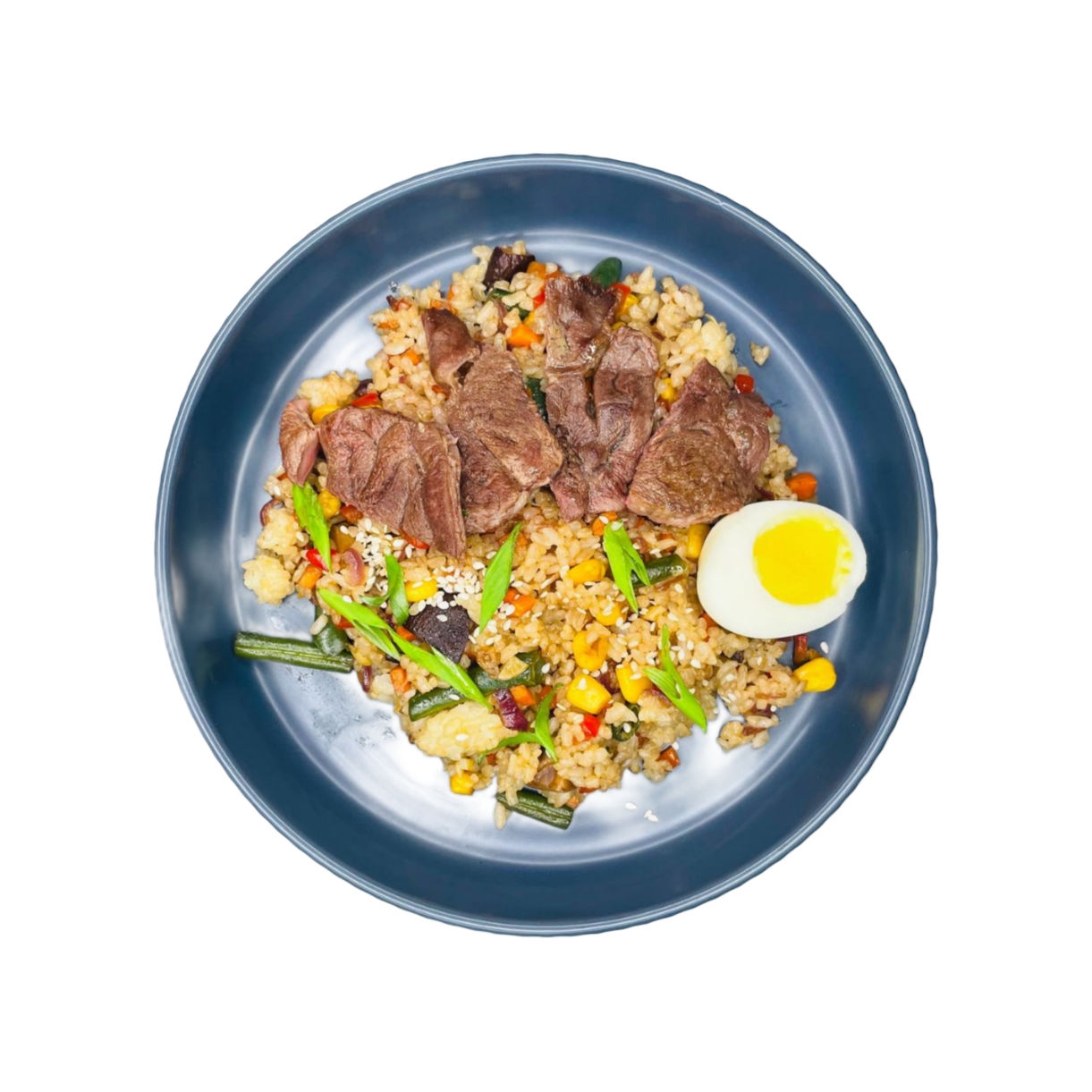 Чесночный рис с мраморной говядиной