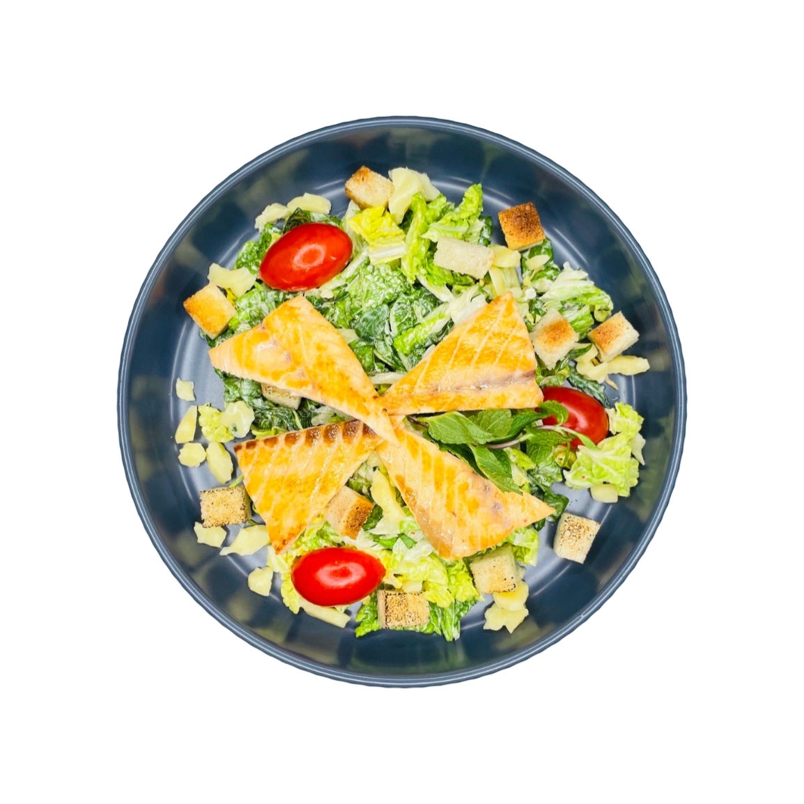 Салат цезарь с лососем