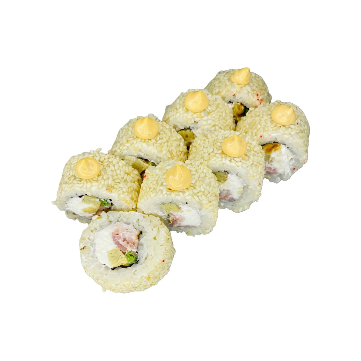 Ролл с беконом в кунжуте