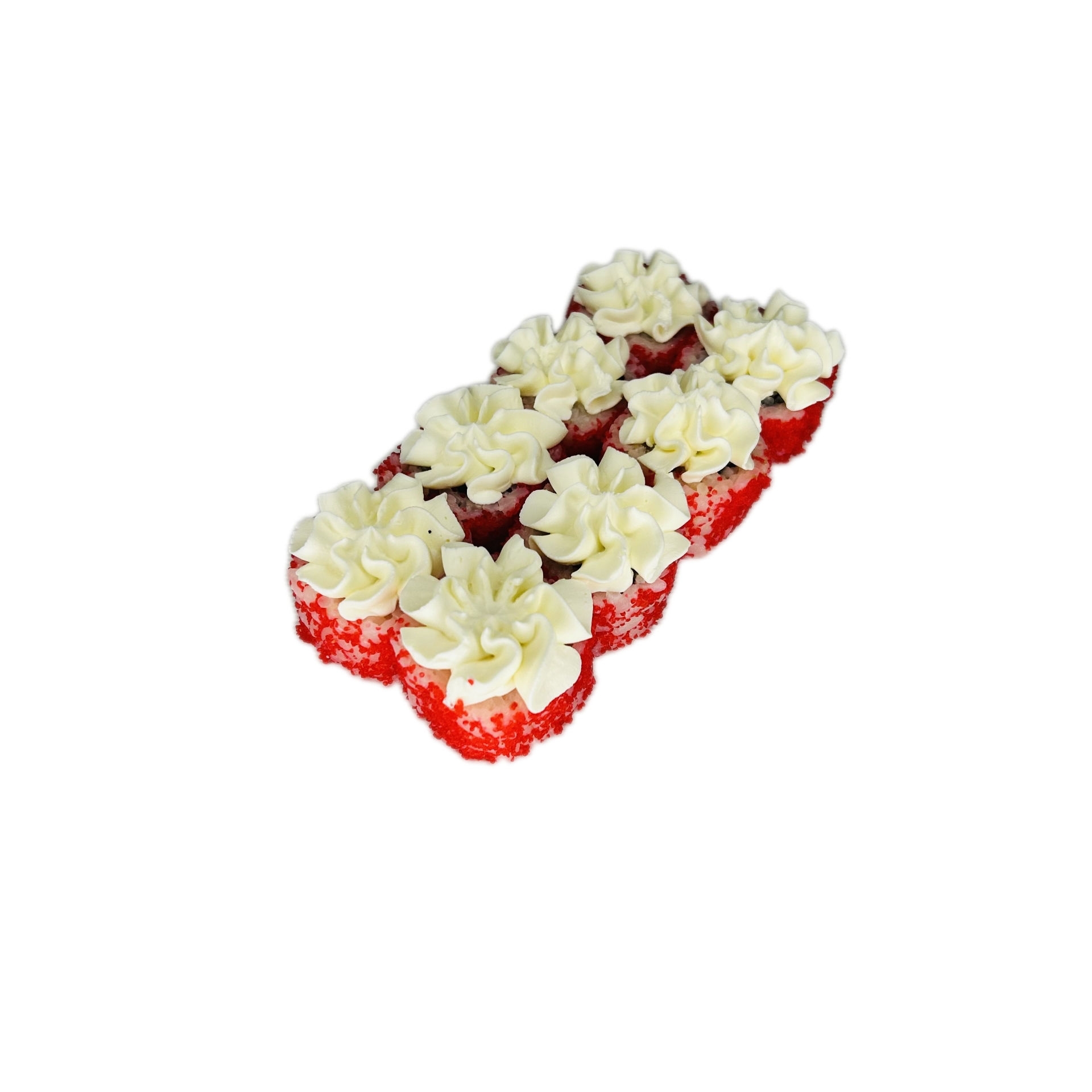 Ролл с жареной кожей лосося в икре