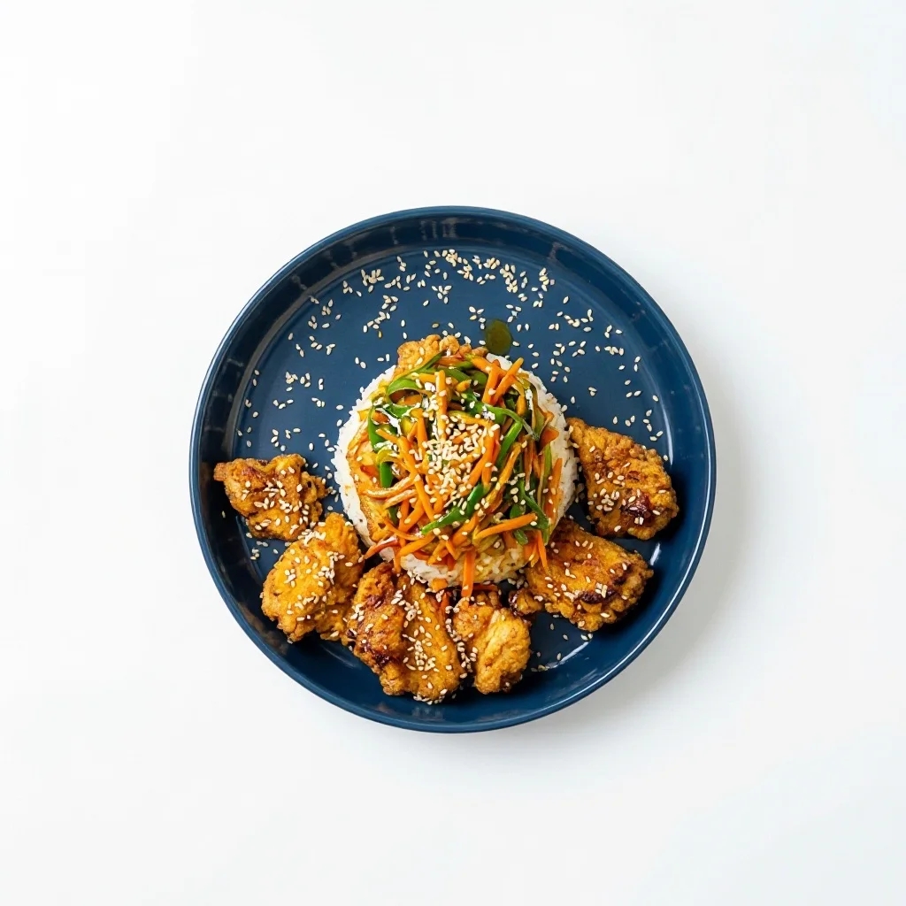 Свинина по китайски с чукой-морковью и рисом